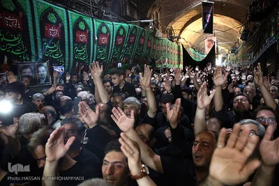 مراسم عزاداری تاسوعای حسینی در بازار تهران
