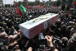 تشییع پیکر سپهبد شهید علی شادمانی در همدان‎