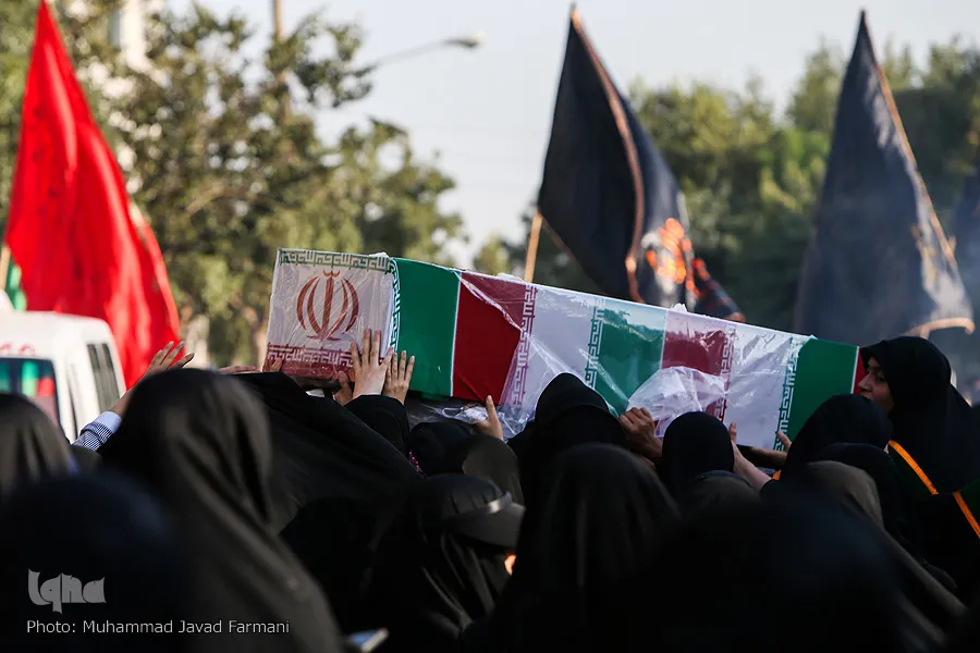 تشییع پیکر شهید جانباز در گتوند