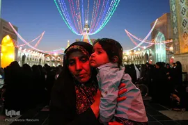 بارگاه منور رضوی همزمان با میلاد با سعادت امام رضا‌(ع)‌