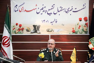 نشست خبری دبیر کمیته استقبال ، تشییع و تدفین شهدای گمانم استان یزد‎‎