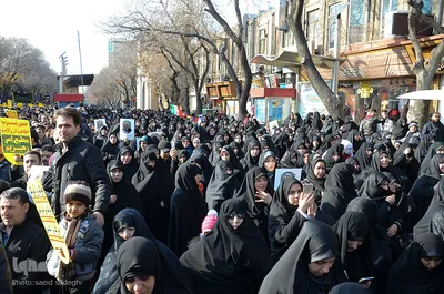 راهپیمایی مردم تبریز در پی شهادت سردار سپهبد شهید قاسم سلیمانی