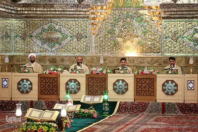 جزء خوانی قرآن کریم در حرم مطهر شاهچراغ (ع)