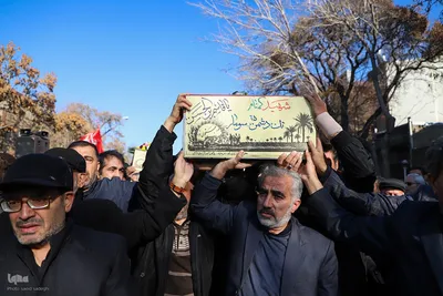 تشییع پیکر مطهر پنج شهید گمنام در تبریز‎