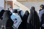 وداع با شهید گمنام در مدرسه دخترانه امام حسین(ع)
