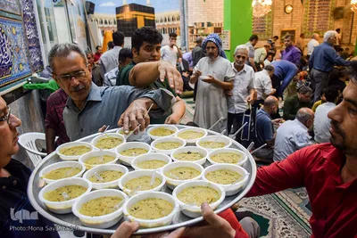 لحظه افطار در مساجد 