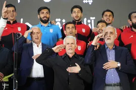مراسم بدرقه تیم ملی فوتبال ایران در میدان انقلاب