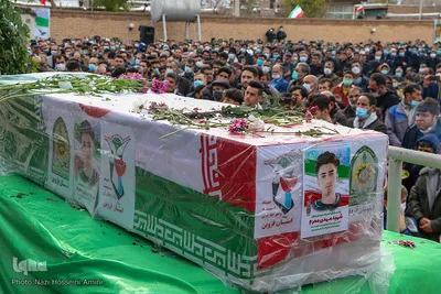 تشییع پیکر مطهر شهید «مهدی محرم» شهید مدافع وطن در قزوین‎‎