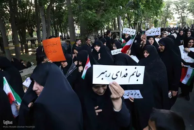 همایش زینبیون و کفن پوشان در محکومیت جنایات آمریکا و اسرائیل