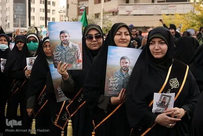 مراسم تشییع پیکر مطهر روحانی شهید مدافع امنیت در شیراز