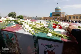 تشییع شهید بسیجی امیرحسین علیخانی در قزوین