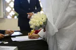 برگزاری مراسم عقد ازدواج جمعی از جوانان، به‌مناسبت ولادت باسعادت امام حسن مجتبی(ع)