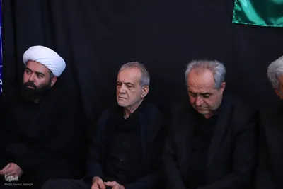 عزاداری عاشورای حسینی با حضور رییس جمهور در شهر سهند