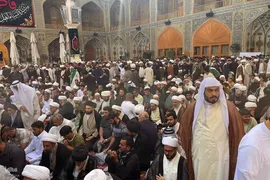 مراسم تشییع پیکر همسر آیت الله العظمی سید علی سیستانی