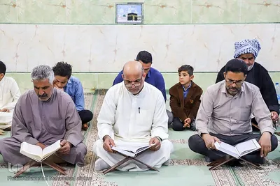 جزءخوانی قرآن در مسجد امام موسی کاظم(ع) کارون