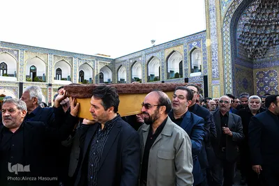 مراسم تشییع کاظم محمدزاده در حرم مطهر رضوی