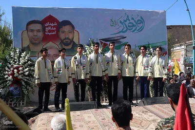راهپیمایی روز قدس همراه با تشییع دو شهید در یزد‎