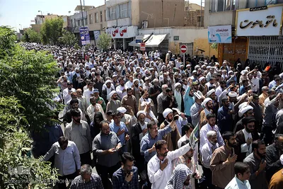 مراسم تشییع پیکر پاک مجاهد جانباز شهید حجت الاسلام سید «مهدی تقوی» از شهدای حادثه تروریستی مجلس در قم