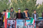 زنجیره انسانی دانش آموزان و کادر درمان تبریز در حمایت از مظلومان غزه‎
