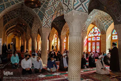 بازدید شرکت کننده طلاب حاضر در دوره تربیت مربی بین‌الملل از مسجد نصیرالملک شیراز ‎‎