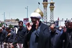 نماز ظهر عاشورا در امامزاده عبدالله (ع) شهرستان همدان