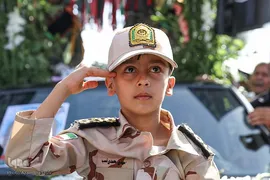 مراسم تشییع پیکر مرزبان شهید «مهدی محمدی نسب» در قزوین