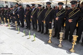دسته عزا خادمان حرم مطهر بانوی کرامت در رثای امام جواد(ع)//////قم///