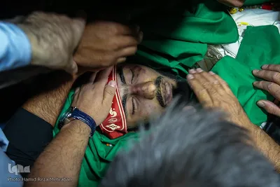 آئین وداع با پیکر شهید مدافع امنیت «آرمان علی‌وردی» در معراج الشهدا