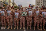 مراسم تشییع پیکر مطهر روحانی شهید مدافع امنیت در شیراز