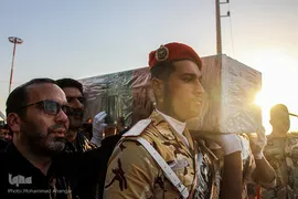 مراسم بدرقه شهید ۴ساله حادثه تروریستی اهواز
