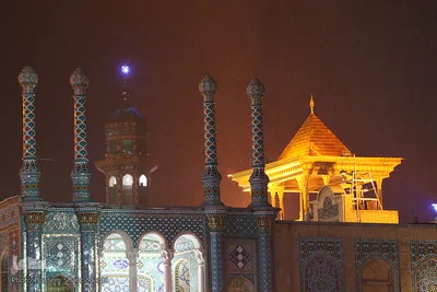 اولین برف زمستانی در قم