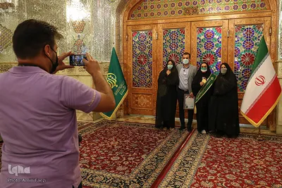 حضور قهرمانان پارالمپیک توکیو ۲۰۲۰ در حرم شاهچراغ(ع)