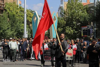 مراسم پیاده روی جاماندگان اربعین حسینی در اهر