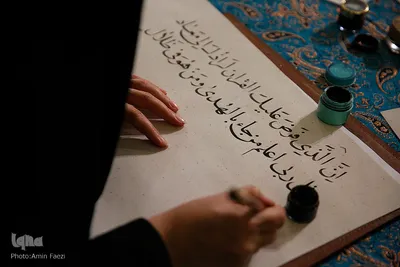 مشق شب قدر در حرم شاهچراغ(ع)