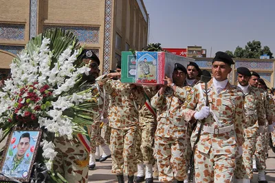 وداع و تشییع تکاور شهید محمد آزادی در حرم شاهچراغ(ع)