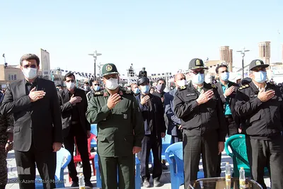 استقبال و تشییع چهار شهید گمنام در یزد‎