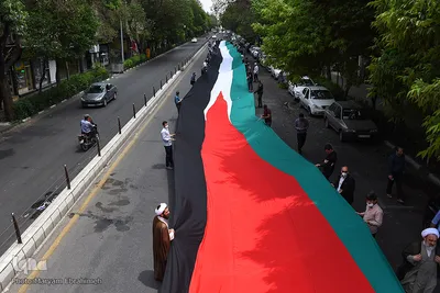 پرچم 200 متری فلسطین در تبریز