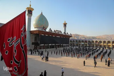 آیین تعویض پرچم حرم مطهر حضرت شاهچراغ(ع) شیراز