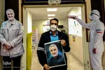 استقبال مدافعان سلامت از پویش «به نیت حاج قاسم»‎‎