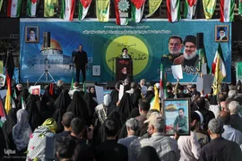تجمع بزرگ مردم تهران برای اعلام حمایت از اجرای عملیات «وعده صادق ۲»
