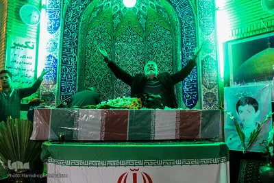 مراسم خاکسپاری و تشیع پیکر شهید «حسین فغانی»