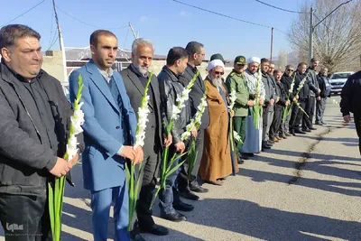 مراسم وداع پیکر شهید گمنام در چالدران