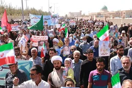 خروش مردم ولایت‌مدار بیرجند در دفاع از ولایت و مقدسات