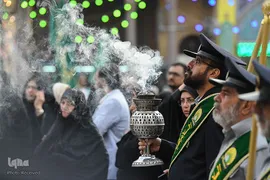 اهتزاز پرچم گنبد منور حضرت عبدالعظیم (ع)