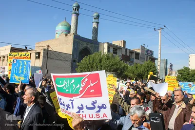 راهپیمایی مردم اهواز در حمایت از اقتدار نظام اسلامی