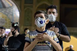 مراسم عزاداری شب سوم محرم در مسجد جامع زنجان