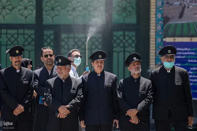 مراسم تشییع محمدحسین حشمت‌پور در حرم رضوی