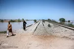 روستاهای گرفتار در سیل منطقه بامدژ/1