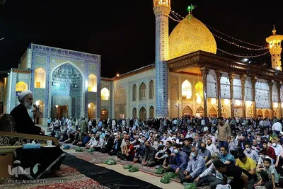 مراسم سوگواری شب شهادت امام جعفر صادق(ع) در حرم شاهچراغ‎‎
