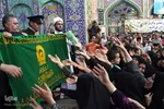 تعويض پرچم گنبد امامزاده علي بن جعفر(ع)